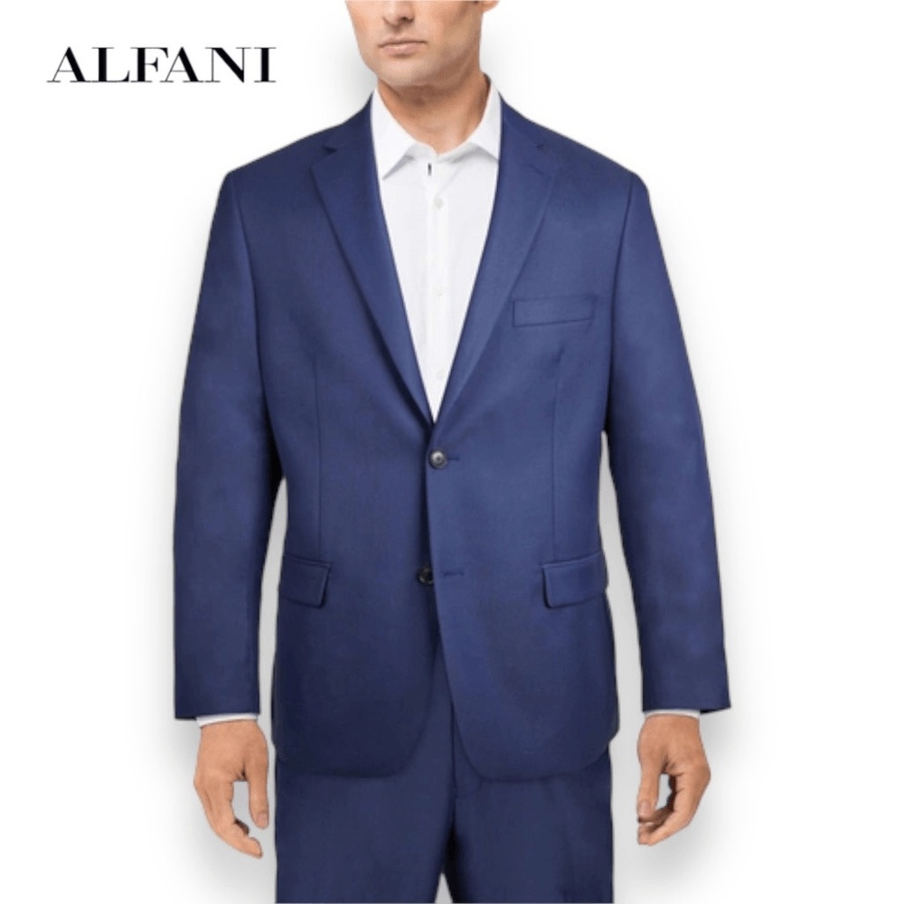 NWT ALFANI Blazer Mens‎ Size Extra Large XL Navy Blue Two Button Stretch Jacket